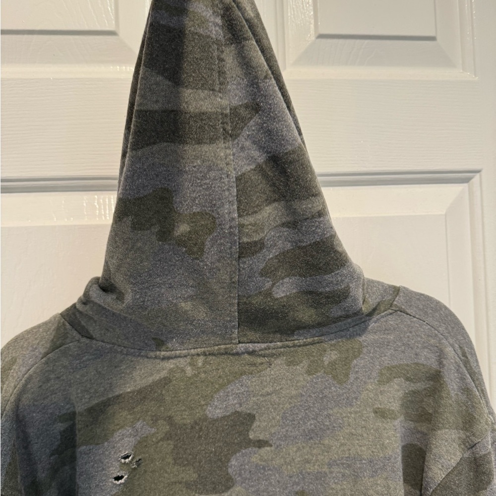 Mens NOVA Industries Camo Distressed Hoodie Size XL - Picture 5 of 13